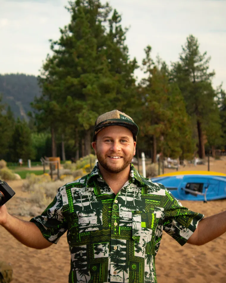 Ryland Sweigard on location with his camera